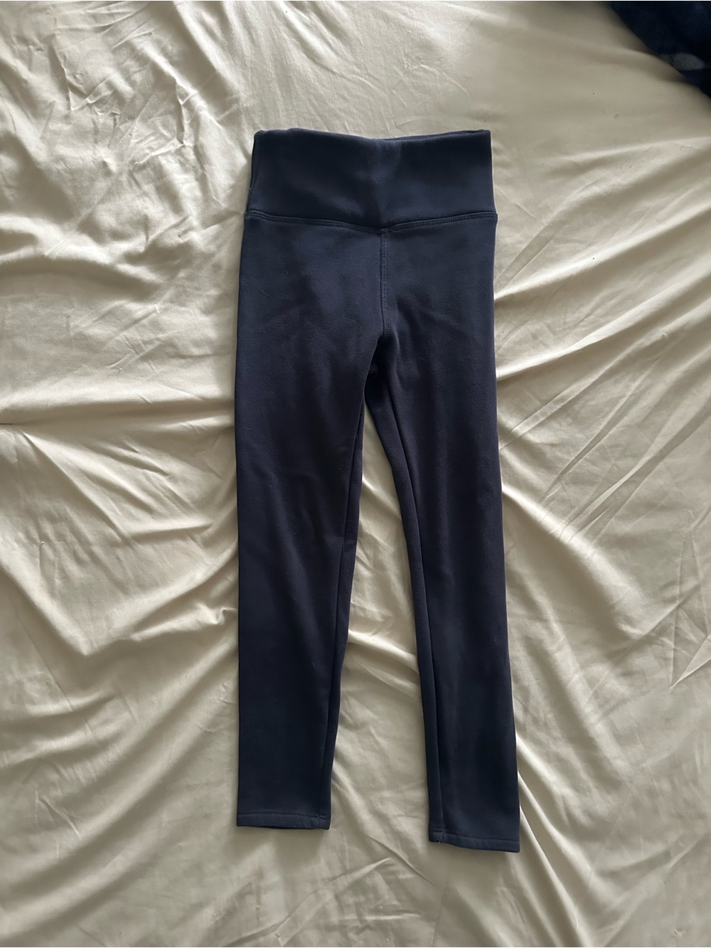Tuff Athletics Navy High-Waist Kids Leggings